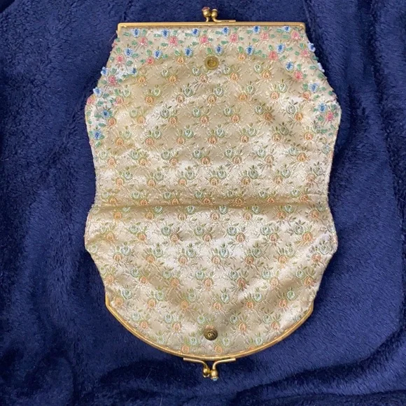 Vintage 60s Duizend-Gans Paris couture beaded clutch - Picture 3 of 16